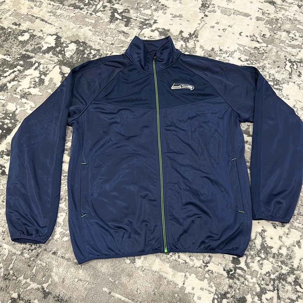Lightweight NFL Seattle Seahawks Large zip jacket. EUC.